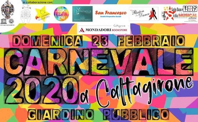 Carnevale "solidale", domenica 23 febbraio, al Giardino pubblico di Caltagirone, dalle 9.30 